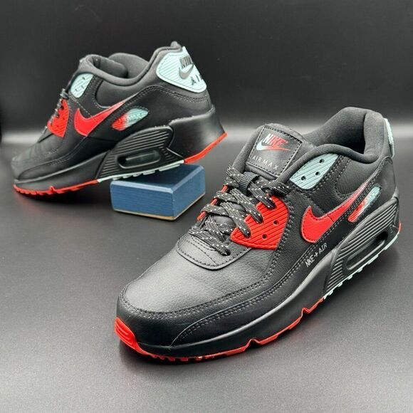 Nike Air Max 90 Leather 'Black Crimson Glacier Ice' - Picture 6 of 10